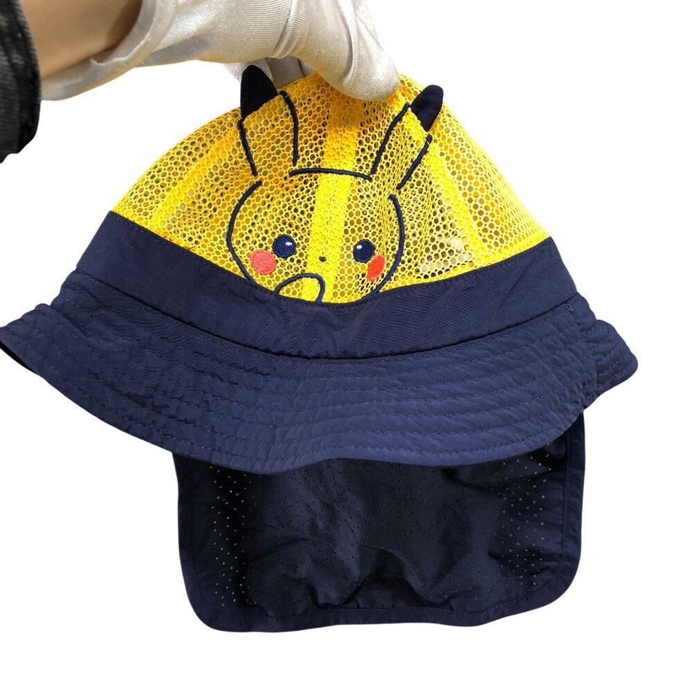 Kids 2T Pokemon Sun Hat Pikachu Swim Hat Nylon Sun Protection Bucket Mesh‎